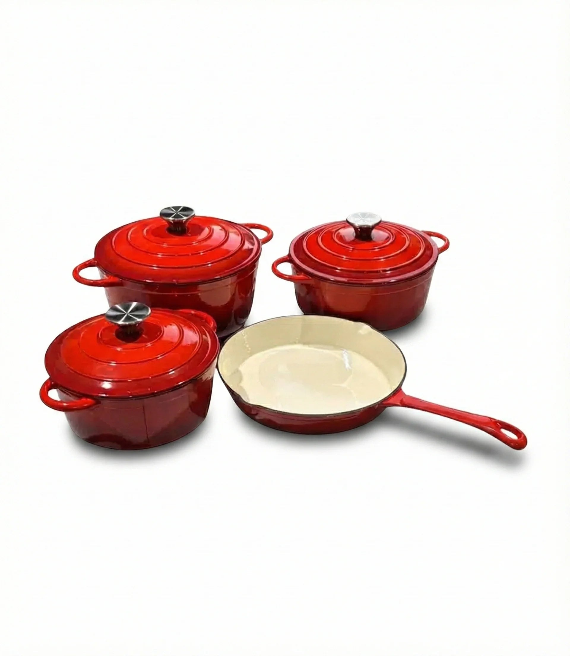 Juego de Ollas Set Hierro Bordeaux