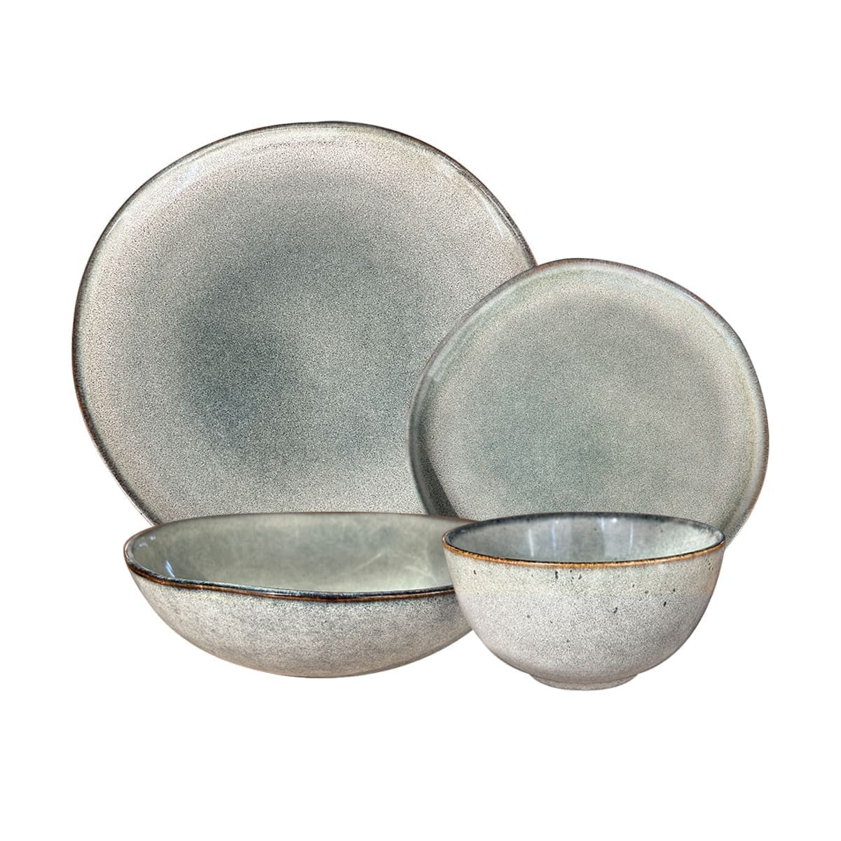 Juego de Vajilla Boreal 24 Piezas Gris